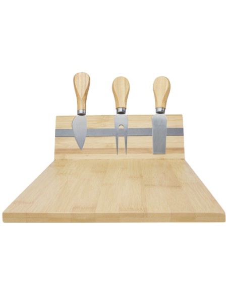 Tagliere e utensili Mancheg magnetici per formaggio in bambù