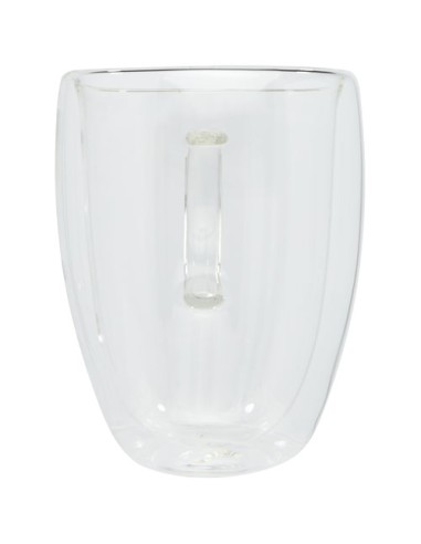 Set di 2 tazze in vetro a doppia parete da 350 ml con sottobicchiere in bambù Manti 