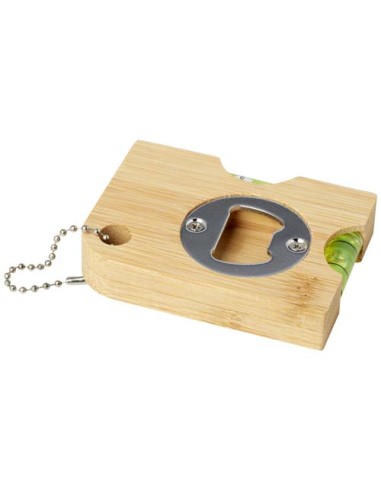 Apribottiglie in bambù con livella Levo 
