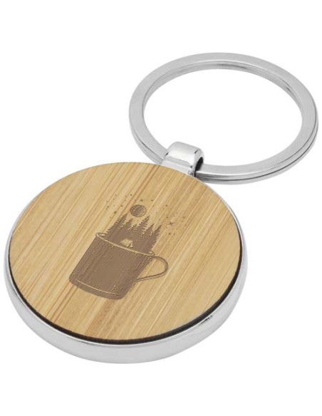 Portachiavi rotondo Nino in bambù