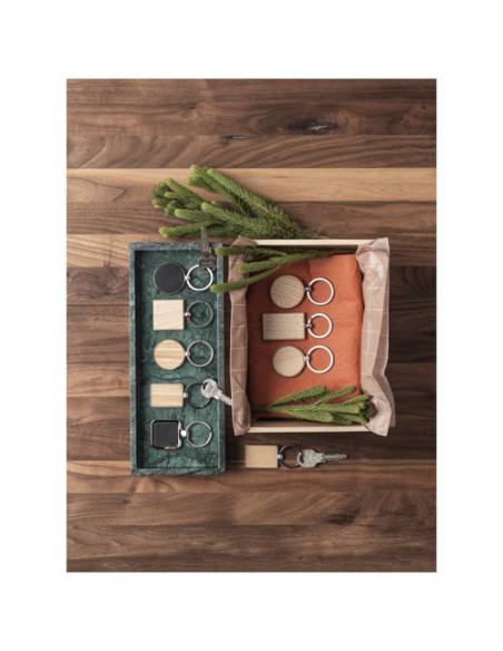 Portachiavi rettangolare Neta in bambù