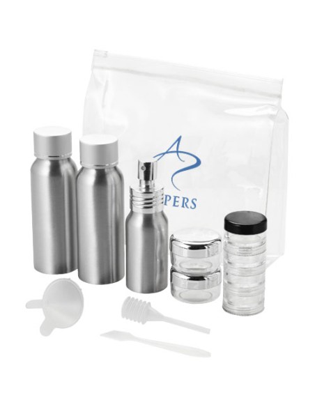 Set di flaconi da viaggio in alluminio Traveler approvati dalle compagnie aeree