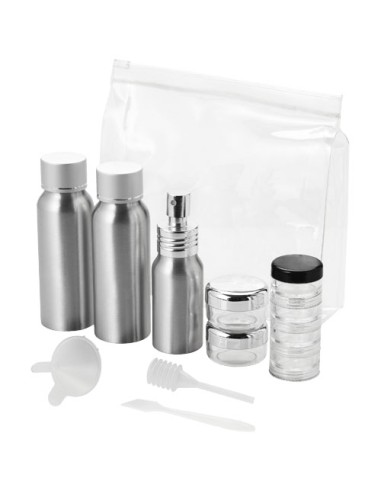 Set di flaconi da viaggio in alluminio Traveler approvati dalle compagnie aeree
