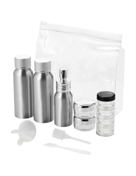 Set di flaconi da viaggio in alluminio Traveler approvati dalle compagnie aeree