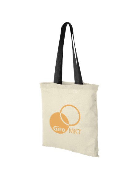 Shopper in cotone 100 g/m² con manici colorati Nevada - 7L