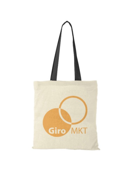 Shopper in cotone 100 g/m² con manici colorati Nevada - 7L