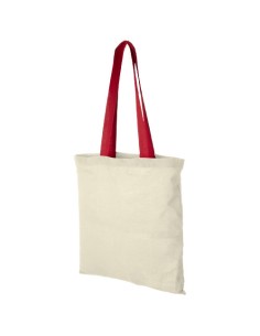Shopper in cotone 100 g/m² con manici colorati Nevada - 7L