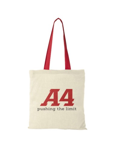 Shopper in cotone 100 g/m² con manici colorati Nevada - 7L