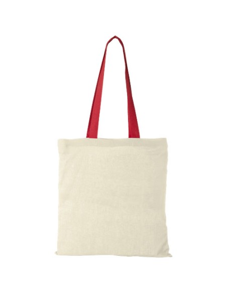 Shopper in cotone 100 g/m² con manici colorati Nevada - 7L