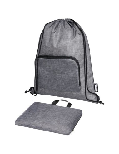 Borsa pieghevole con coulisse in materiale riciclato Ash - 7L