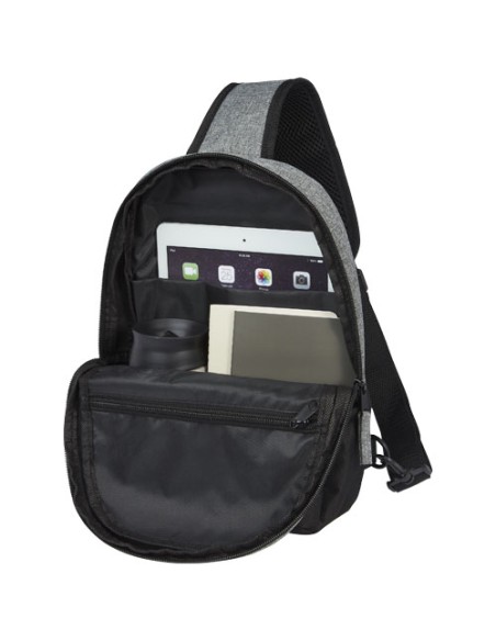 Zaino monospalla bicolore in materiale riciclato certificato GRS Reclaim 3.5L