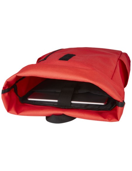 Zaino con chiusura arrotolabile per portatile da 15,6" in PET riciclato certificato GRS Byron 18L