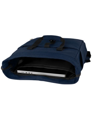 Zaino rolltop per portatile da 15" in canvas riciclato certificato GRS Joey - 15L