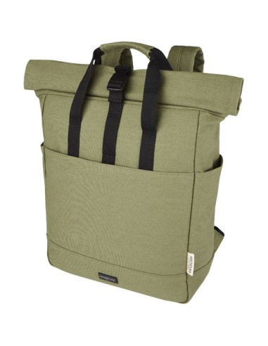 Zaino rolltop per portatile da 15" in canvas riciclato certificato GRS Joey - 15L