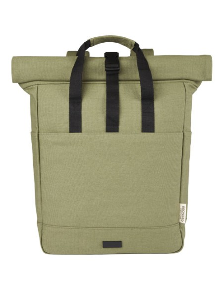 Zaino rolltop per portatile da 15" in canvas riciclato certificato GRS Joey - 15L