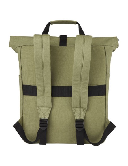Zaino rolltop per portatile da 15" in canvas riciclato certificato GRS Joey - 15L