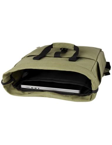 Zaino rolltop per portatile da 15" in canvas riciclato certificato GRS Joey - 15L