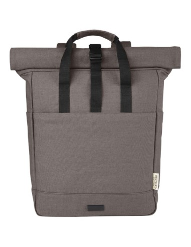 Zaino rolltop per portatile da 15" in canvas riciclato certificato GRS Joey - 15L