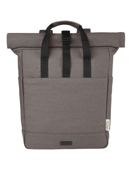 Zaino rolltop per portatile da 15" in canvas riciclato certificato GRS Joey - 15L