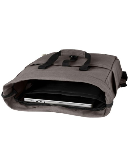 Zaino rolltop per portatile da 15" in canvas riciclato certificato GRS Joey - 15L