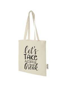 Tote bag in cotone riciclato GRS da 140 g/m2 Madras - 7L