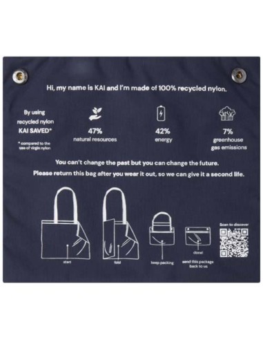 Tote bag circolare in materiale riciclato certificato GRS Kai