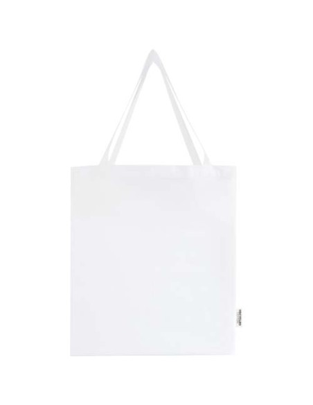 Tote bag a soffietto in cotone riciclato certificato GRS da 140 g/m² Madras - 12L