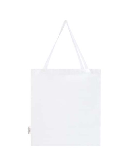 Tote bag a soffietto in cotone riciclato certificato GRS da 140 g/m² Madras - 12L