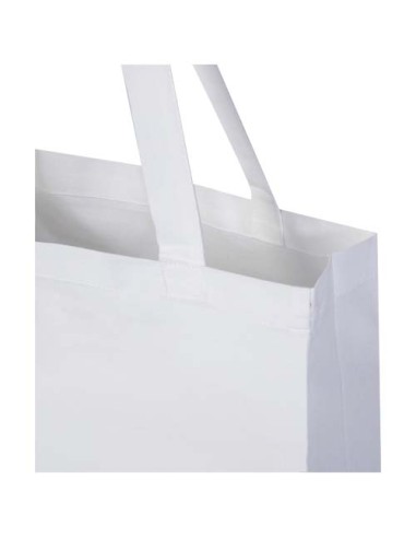 Tote bag a soffietto in cotone riciclato certificato GRS da 140 g/m² Madras - 12L