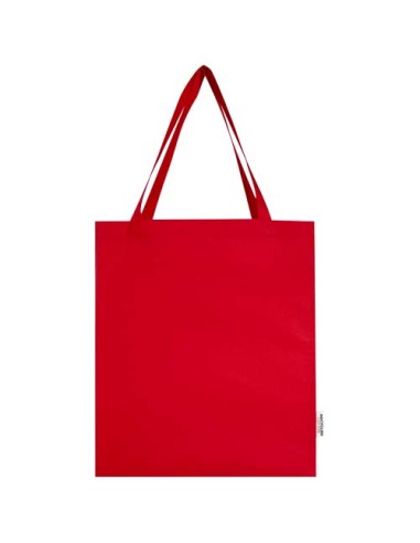 Tote bag a soffietto in cotone riciclato certificato GRS da 140 g/m² Madras - 12L