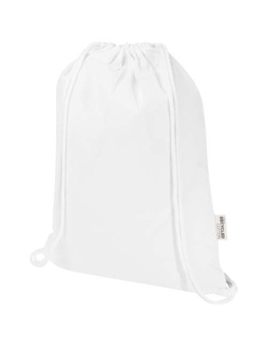 Borsa con cordoncino  in materiale riciclato GRS da 140 g/m² Oregon Blend - 5L