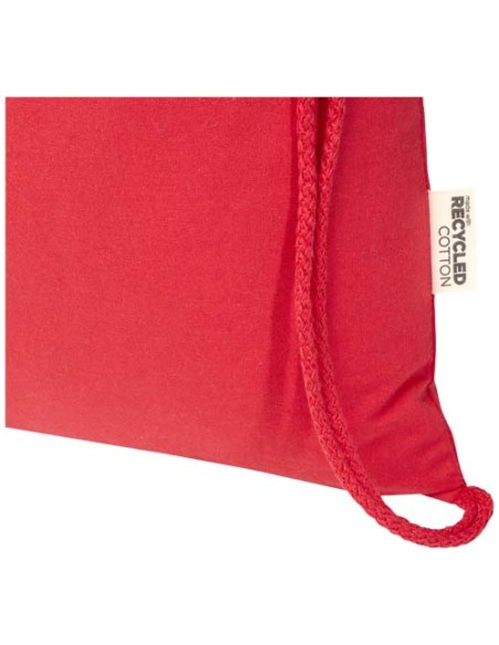 Borsa con cordoncino  in materiale riciclato GRS da 140 g/m² Oregon Blend - 5L