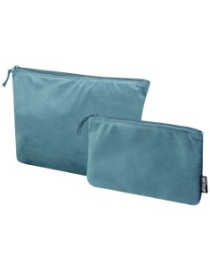 Set di beauty case in velluto riciclato certificato GRS Swift