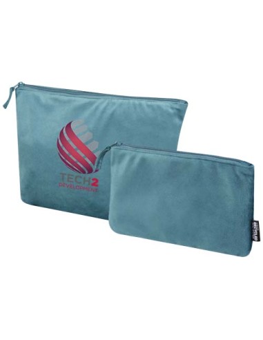 Set di beauty case in velluto riciclato certificato GRS Swift