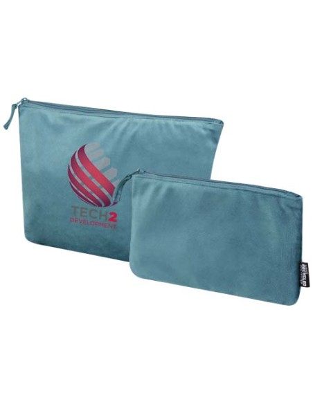 Set di beauty case in velluto riciclato certificato GRS Swift