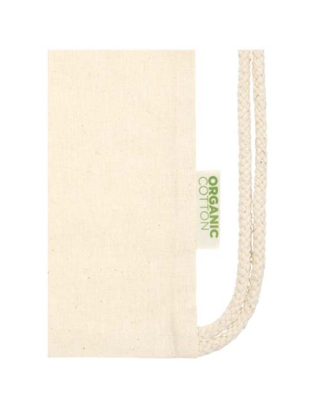 Borsa con cordoncino in tessuto biologico certificato OCS da 100 g/m² Odisha - 5L