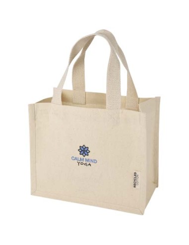 Tote bag mini a soffietto in cotone riciclato certificato GRS da 220 g/m² Odessa - 9L