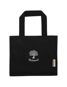 Tote bag mini a soffietto in cotone riciclato certificato GRS da 220 g/m² Odessa - 9L