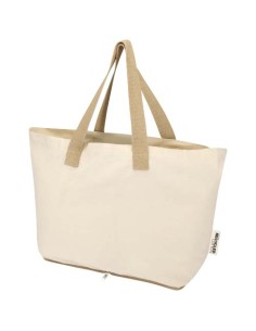 Tote bag pieghevole in cotone riciclato certificato GRS da 140 g/m² Sierra - 7L