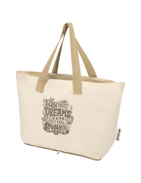Tote bag pieghevole in cotone riciclato certificato GRS da 140 g/m² Sierra - 12L
