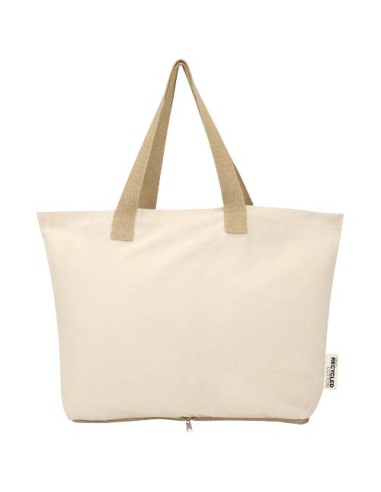 Tote bag pieghevole in cotone riciclato certificato GRS da 140 g/m² Sierra - 7L