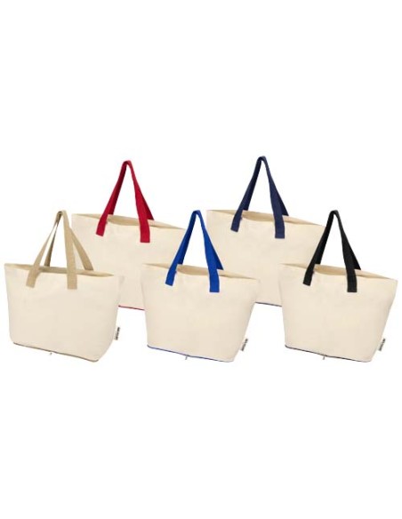 Tote bag pieghevole in cotone riciclato certificato GRS da 140 g/m² Sierra - 12L