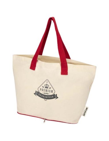 Tote bag pieghevole in cotone riciclato certificato GRS da 140 g/m² Sierra - 12L