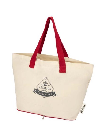 Tote bag pieghevole in cotone riciclato certificato GRS da 140 g/m² Sierra - 12L