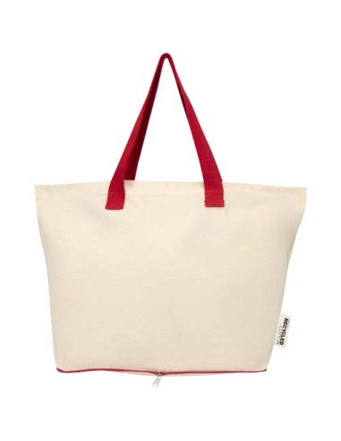 Tote bag pieghevole in cotone riciclato certificato GRS da 140 g/m² Sierra - 12L