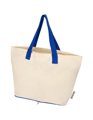 Tote bag pieghevole in cotone riciclato certificato GRS da 140 g/m² Sierra - 12L