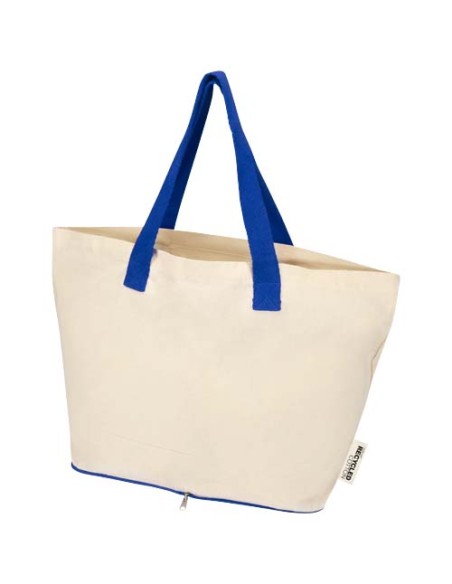 Tote bag pieghevole in cotone riciclato certificato GRS da 140 g/m² Sierra - 12L