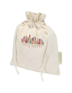 Sacchetto per confezione regalo in tessuto biologico da 140 g/m² certificato OCS, 30 x 25 cm Odisha