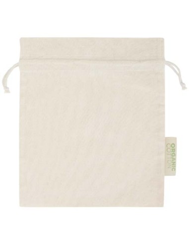 Sacchetto per confezione regalo in tessuto biologico da 140 g/m² certificato OCS, 30 x 25 cm Odisha