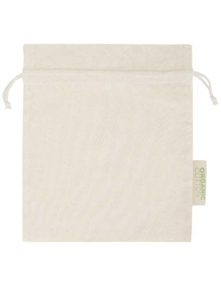 Sacchetto per confezione regalo in tessuto biologico da 140 g/m² certificato OCS, 30 x 25 cm Odisha